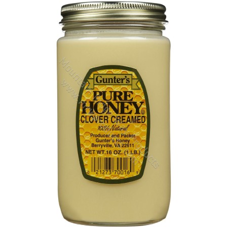 Gunter's Clover Creamed Honey - Case of 12 - 1 lb. Jars